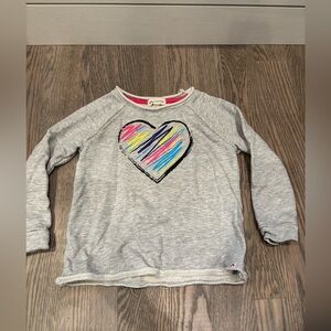 Appaman Gray Sweatshirt with Multicolor Heart